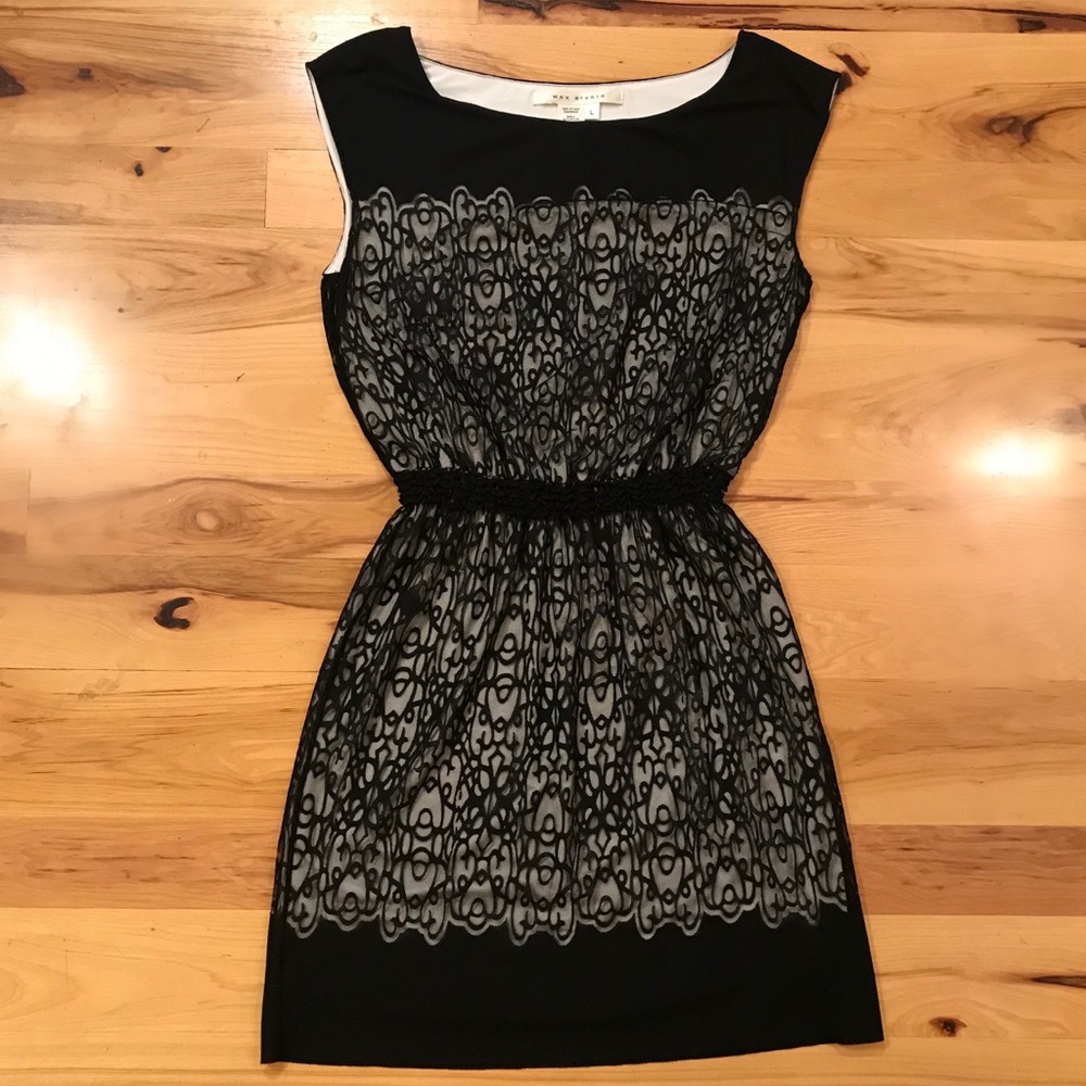 Black lace dress by Max Studio